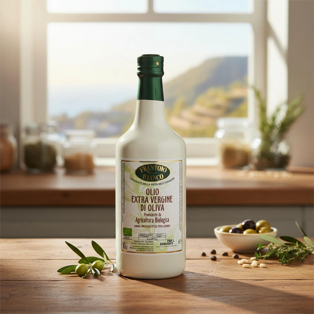 Bio Natives Olivenöl Extra Ligurien 500 ml 15128 by Frantoio bianco color Svart