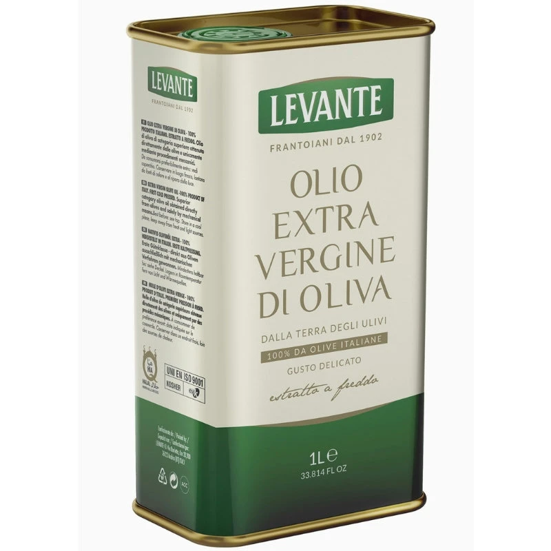 Natives Olivenöl Extra 100% italienisch 1 l Dose 15304 by Levante color Svart