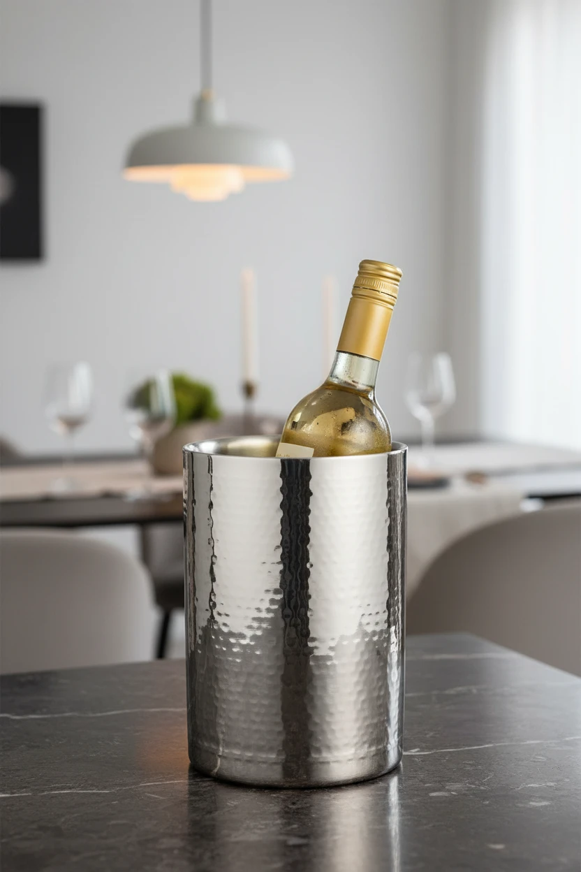 Weinkühler 121 x 174 mm gehämmerter Edelstahl A12441140 by Koop color Silver