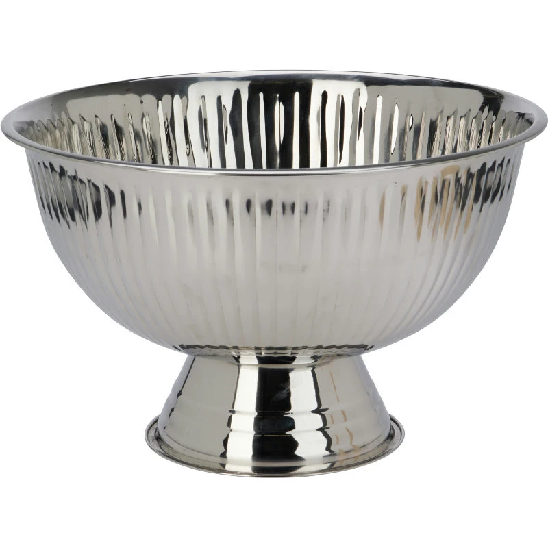 Champagnerschale 397xH241mm geriffelt A12441840 by Koop color Silver