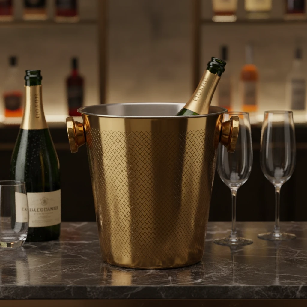 Champagnerkühler 20 cm Gold A12441890 by Koop color Svart