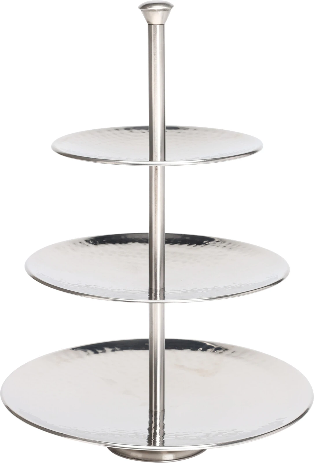 Etagere 3-stöckig gehämmerter Edelstahl A12441130 by Koop color Silver