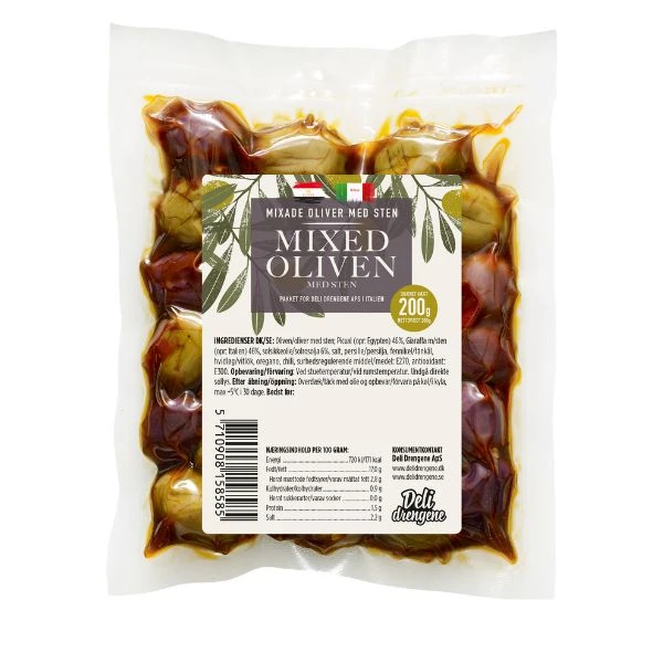 Mixed Oliven 200g 2103 by Deli Drengene color Svart