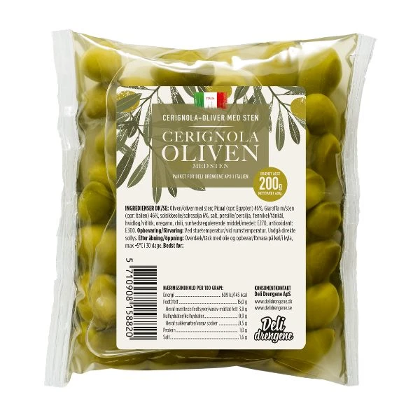 Bella Di Cerignola Oliven 200g 2105 by Deli Drengene color Svart