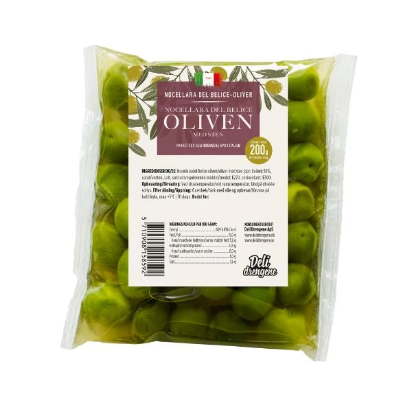 Grüne Oliven Nocellara Del Belice 200g 2104 by Deli Drengene color Svart