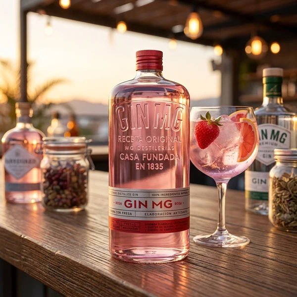 Gin MG Premium Rosa Gin FL 70 51468 by GINMG color Svart