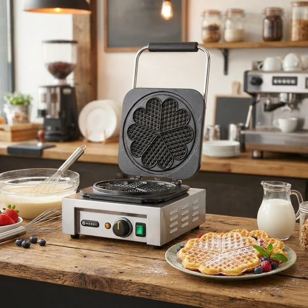 Herzwaffeleisen 230V 2200W 212134 by Hendi color Svart