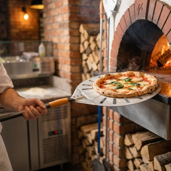 Pizzaschaufel perforiert Aluminium 1200x230 mm 617168 by Hendi color Svart