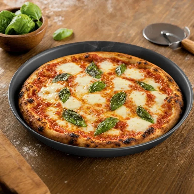 Pizzaform Blaustahl 200 mm 617069 by Hendi color Svart