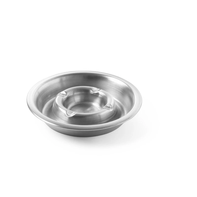 Aschenbecher mit Glutrand Edelstahl 160x30 mm 440100 by Hendi color Svart