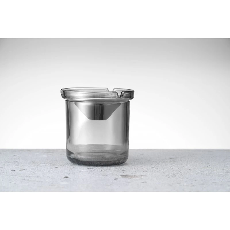 Glasaschenbecher mit Trichter Edelstahl 98x99 mm 440117 by Hendi color Svart