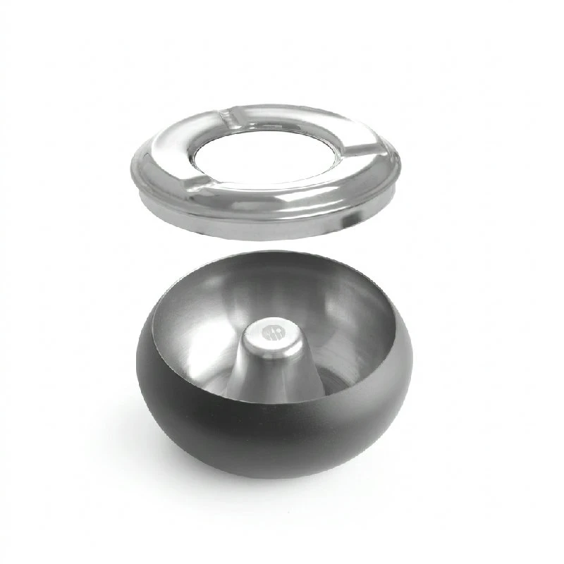 Schalen-Aschenbecher Schwarz 105x58 mm Edelstahl 440230 by Hendi color Svart