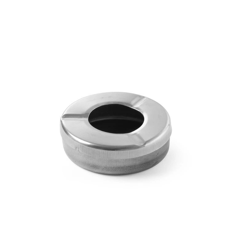 Aschenbecher mit Deckel Edelstahl 90x28 mm 440407 by Hendi color Svart