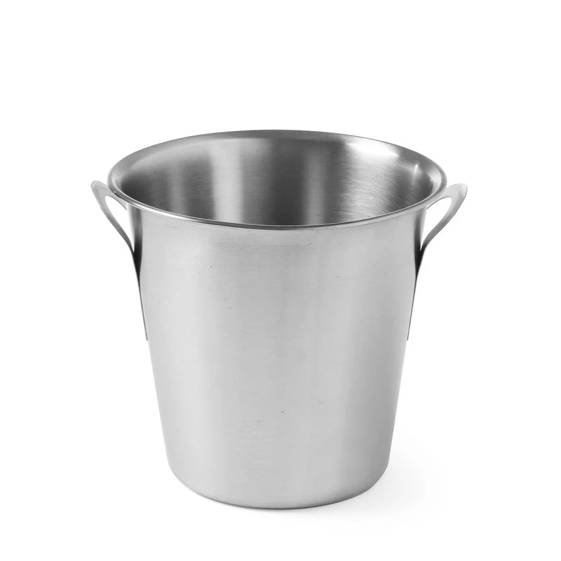 Weinkühler mit Tulpengriffen Edelstahl 3,5 l 210x210 mm 593103 by Hendi color Svart