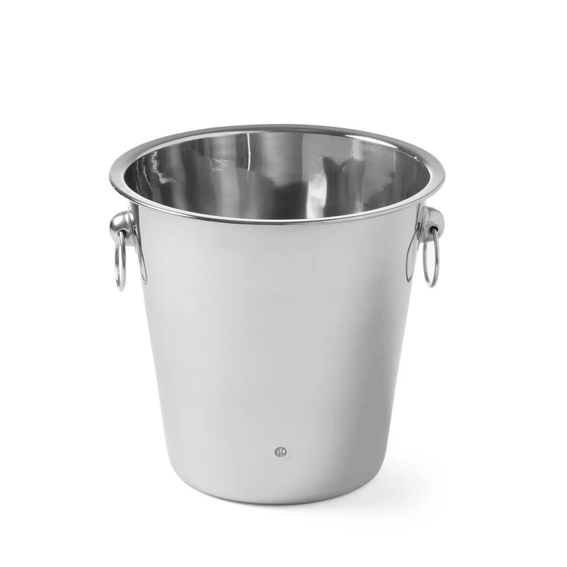 Weinkühler mit Ringgriffen 3,3 l Edelstahl 220x190 mm 593202 by Hendi color Svart