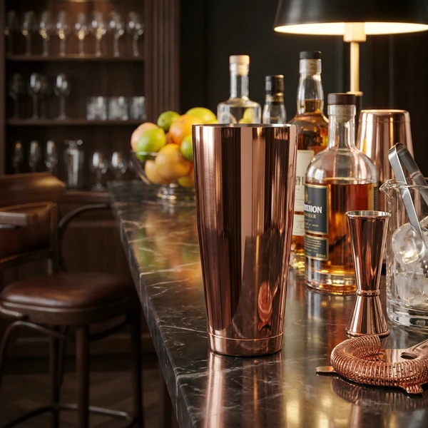 Boston Shaker 0,8 l Edelstahl Kupferoptik 596395 by Hendi color Svart