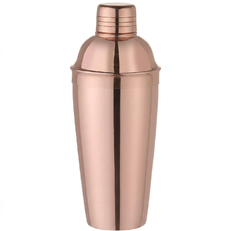 Cobbler Shaker 3-teilig 0,75 l Edelstahl Kupfer-Look 596425 by Hendi color Svart