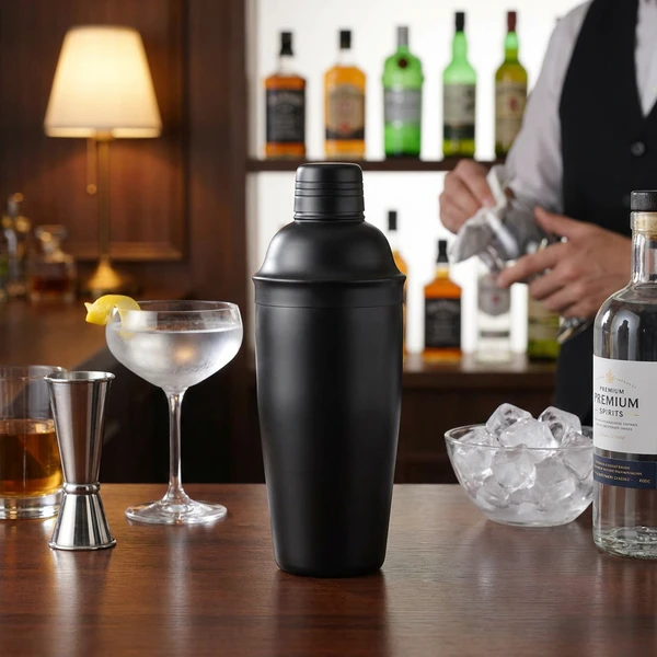 Cobbler Shaker 3-teilig 0,75 l Edelstahl Schwarz 596432 by Hendi color Svart