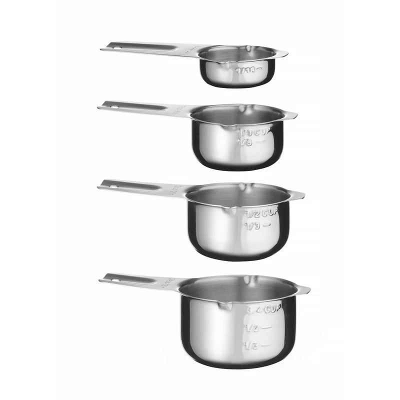 Messbecher-Set 4-teilig aus Edelstahl 596494 by Hendi color Svart