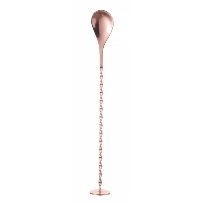 Barlöffel mit Stößel Edelstahl kupferbeschichtet 596579 by Hendi color Svart