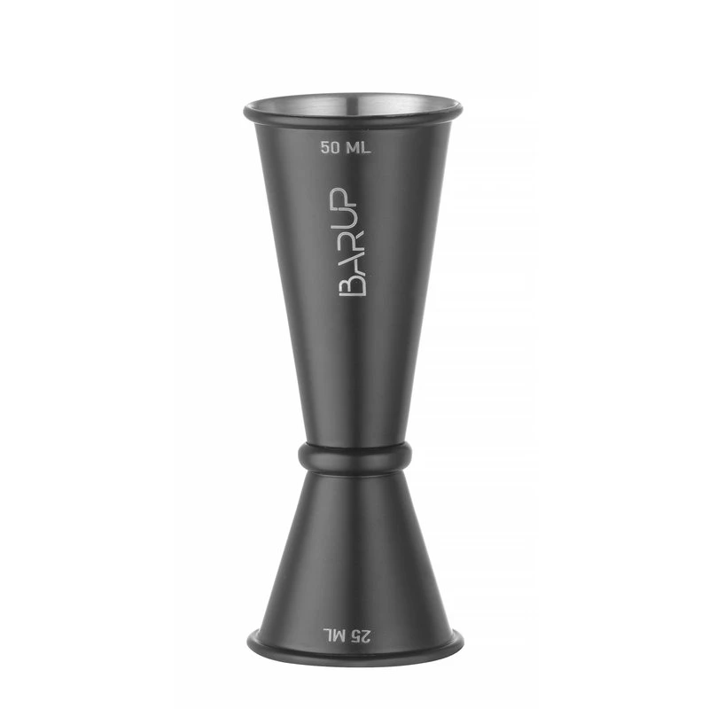 Jigger mit Ring Schwarz 25-50 ml 596654 by Hendi color Svart