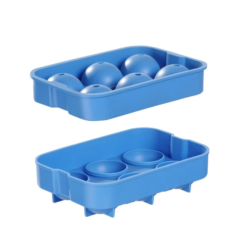 Eiskugelform für 6 Kugeln Silikon 679029 by Hendi color Svart
