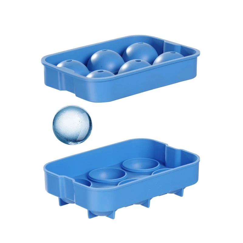 Eiskugelform für 6 Kugeln Silikon 679029 by Hendi color Svart
