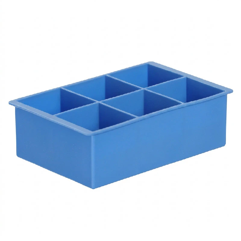 Eiswürfelform für 6 XL-Eiswürfel Silikon 679036 by Hendi color Svart