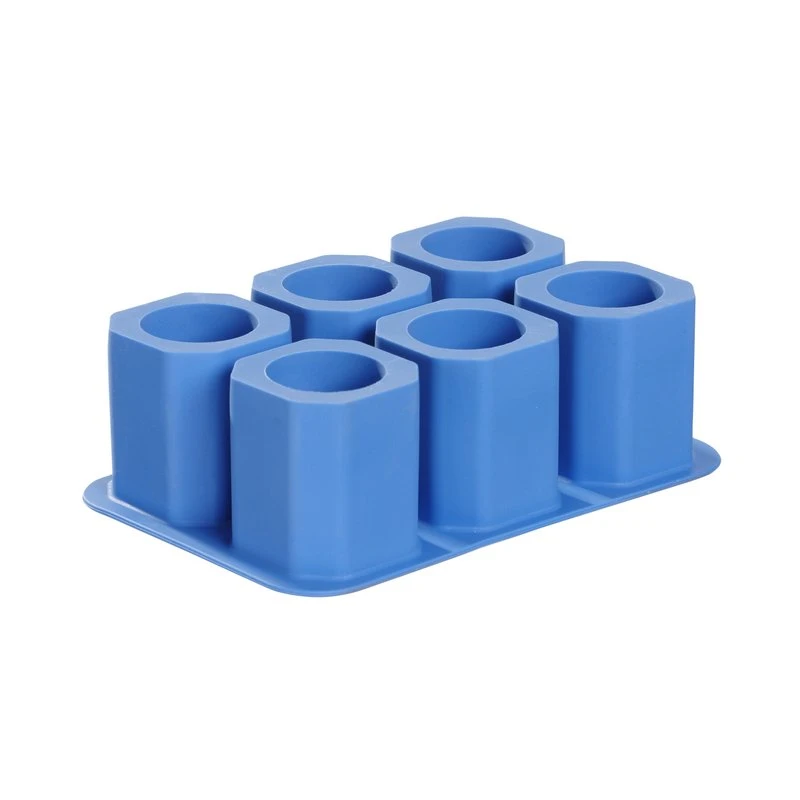 Eiswürfelform für 6 Eis-Shotgläser Silikon 679050 by Hendi color Svart