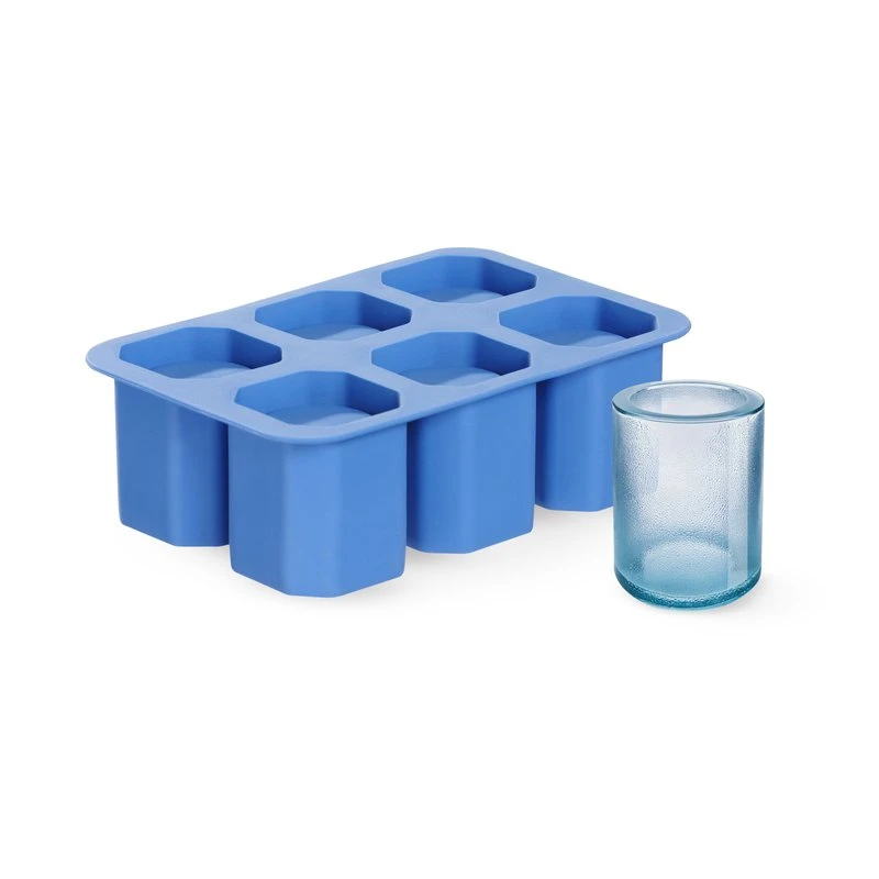Eiswürfelform für 6 Eis-Shotgläser Silikon 679050 by Hendi color Svart