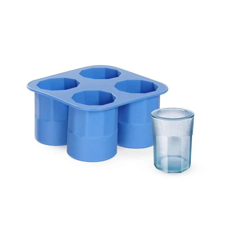 Eiswürfelform für 4 Eis-Shotgläser aus Silikon 679067 by Hendi color Svart