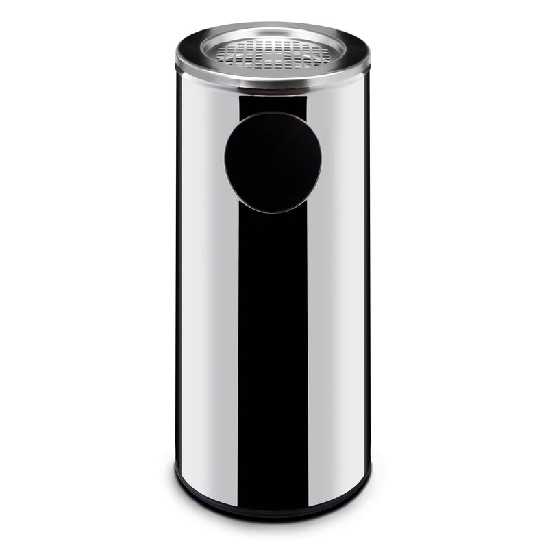Standabfallbehälter mit Aschenbecher 33 l 240x660 mm 691397 by Hendi color Svart