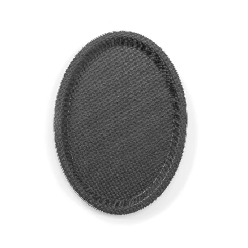 Serviertablett oval rutschfest 160x230 mm FRP 508718 by Hendi color Svart