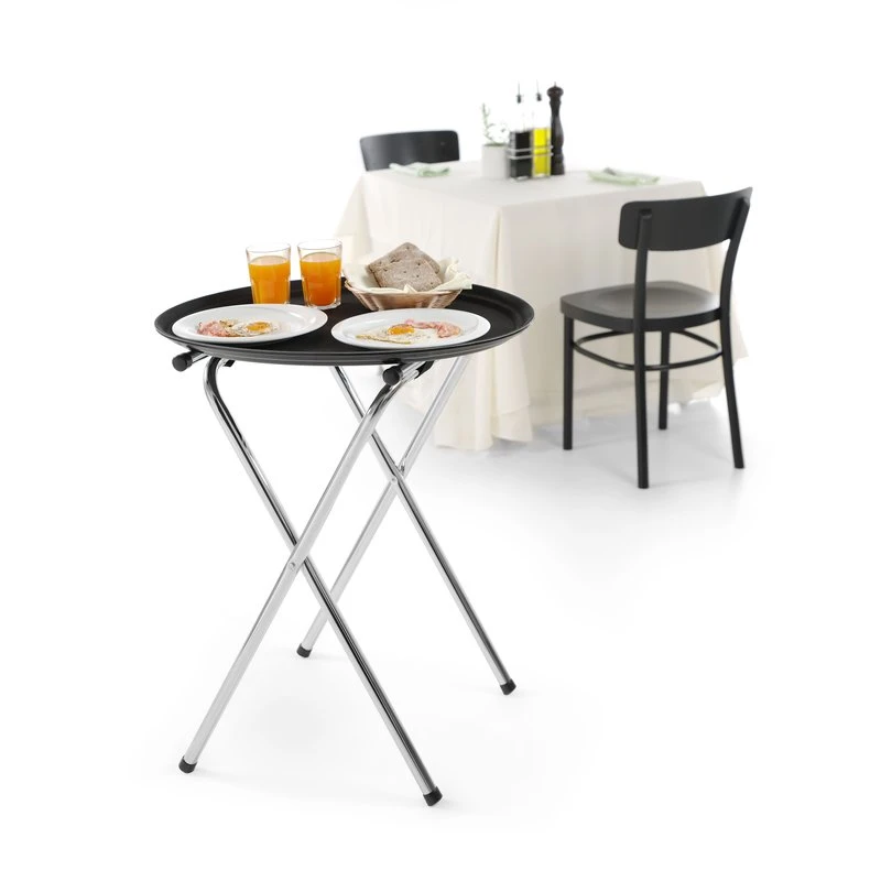 Klappbarer Tablettständer Edelstahl 520x410x800 mm 810507 by Hendi color Silver