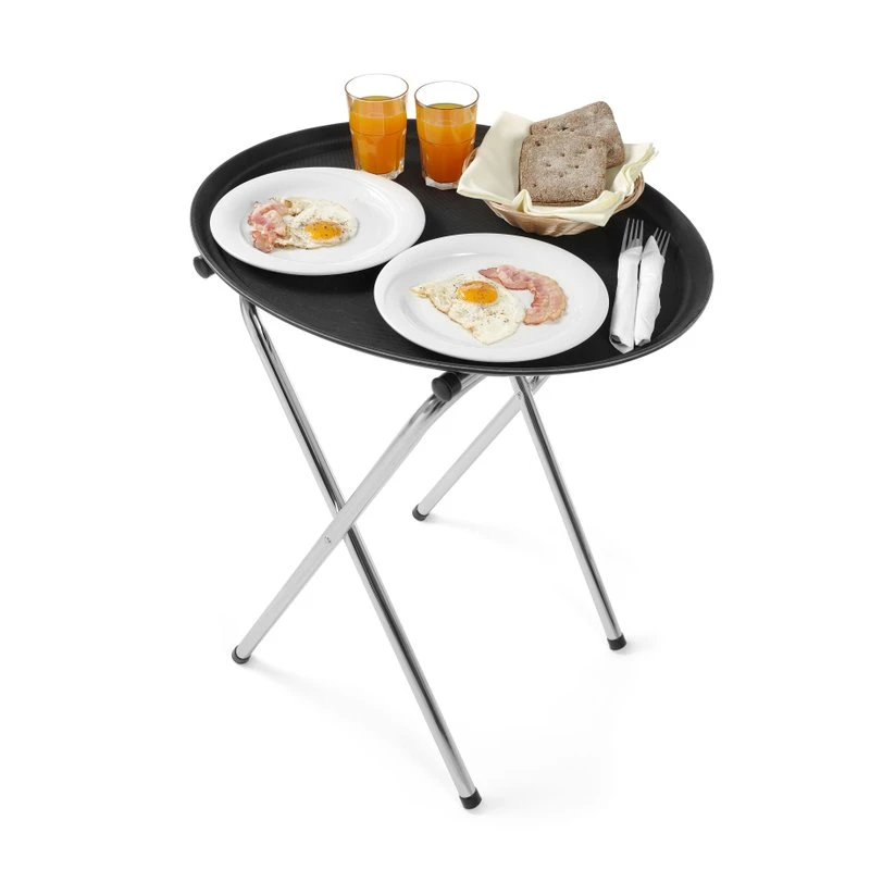 Klappbarer Tablettständer Edelstahl 520x410x800 mm 810507 by Hendi color Silver