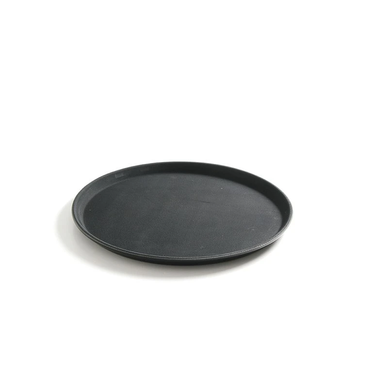 Serviertablett rund schwarz rutschfest 280x20 mm PP 878125 by Hendi color Svart