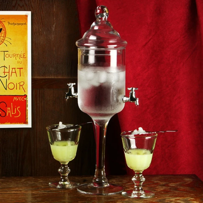 Getränkespender aus Glas mit 2 Zapfhähnen 1,2 Liter 14677 by Drink color Helder