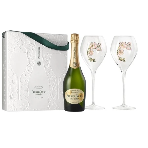 Perrier-Jouët Grand Brut Geschenkset mit 2 Gläsern PerrierJouetGB by PERRIERJOU color Svart