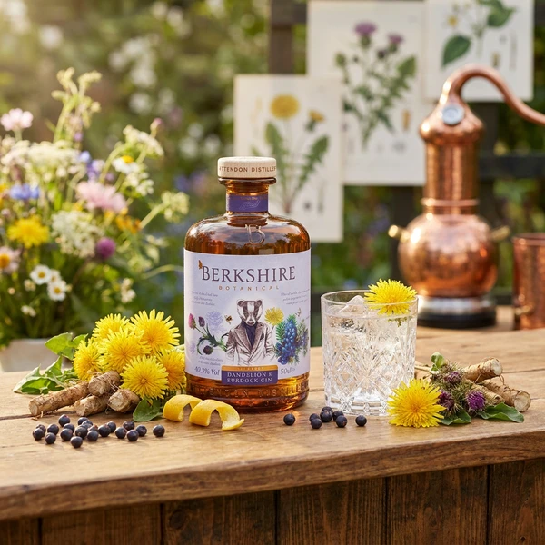 Berkshire Dandelion & Burdock Gin FL 50 09-10019040 by Berkshire color Svart