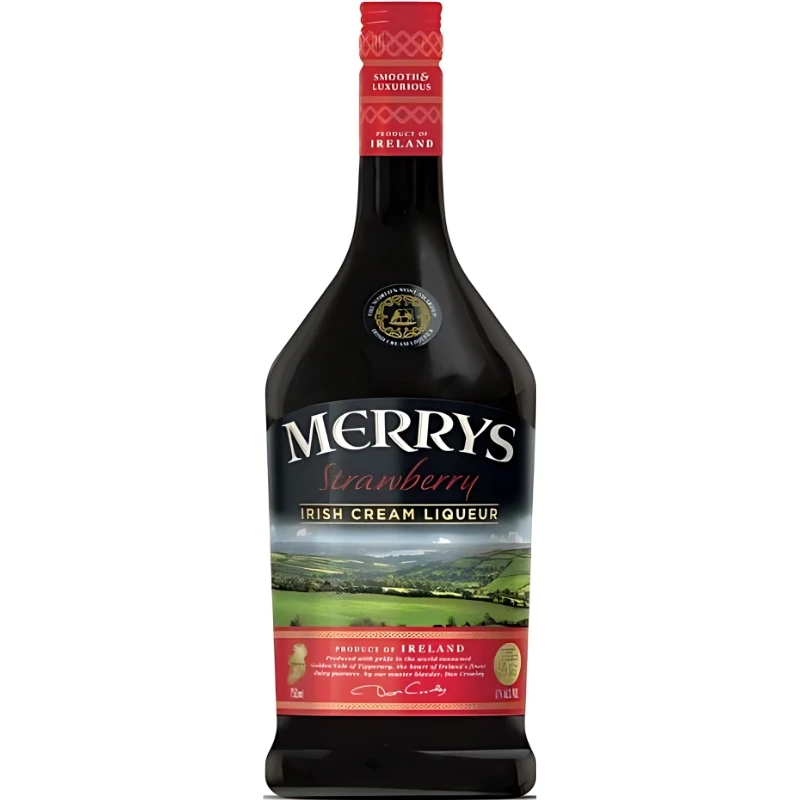 Merrys Strawberry Cream Liqueur 70 cl 09-127630 by MERRYS color Svart