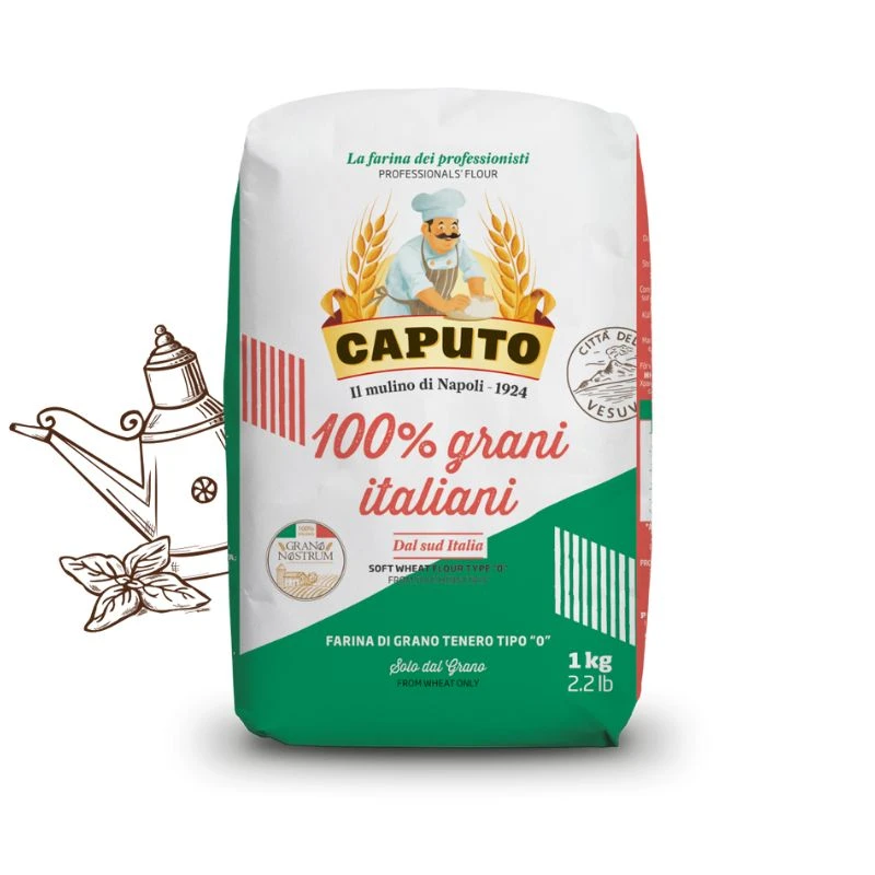Caputo Farina 100% Italiani Pizzamehl 1 kg 11429 by Caputo color Svart