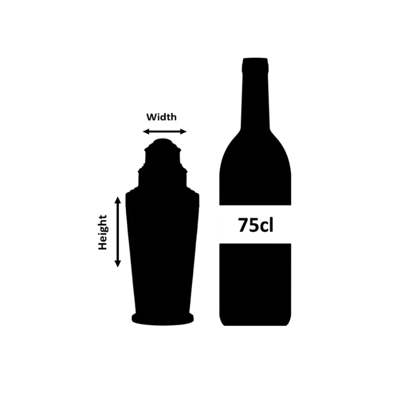Urban Bar Footed Coley 3-teiliger Cocktailshaker – Poliertes Silber UB4997 by Urban Bar color Svart