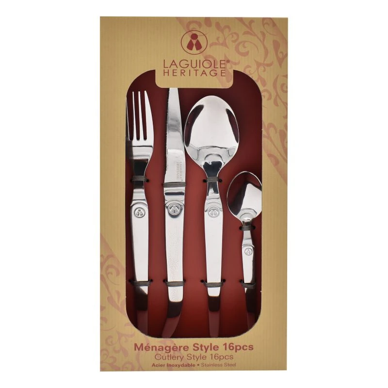 Laguiole Heritage Besteckset aus Edelstahl - 16-teilig 40271001 by Laguiole color Svart