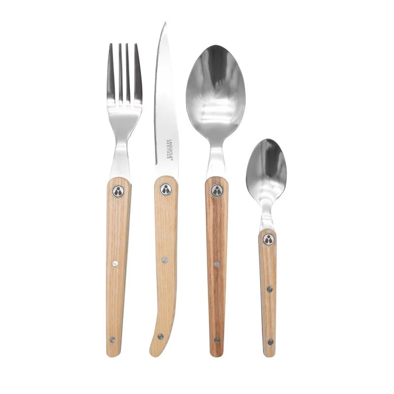 Laguiole Heritage Besteckset aus Eschenholz – 16-teilig 40271002 by Laguiole color Svart