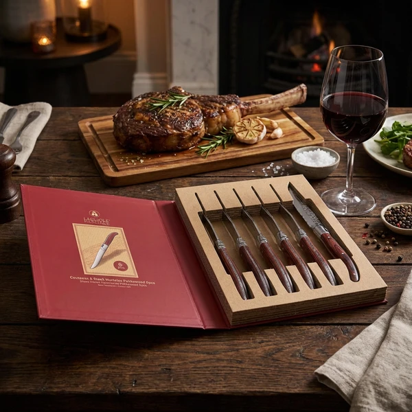 Laguiole Heritage Steakmesser aus Pakkaholz – 6er-Set 40273001 by Laguiole color Svart