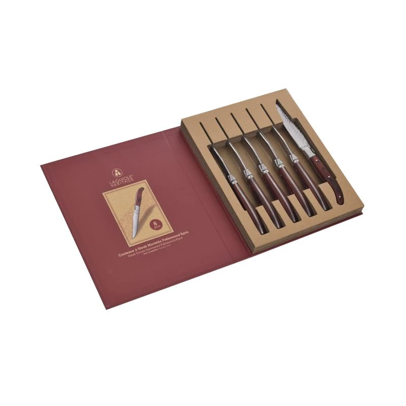 Laguiole Heritage Steakmesser aus Pakkaholz – 6er-Set 40273001 by Laguiole color Svart