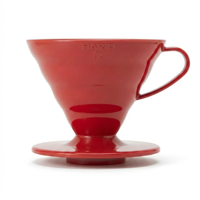 V60 Kunststoff 02 Dripper - Rot VD-INT-02R by Hario color Svart