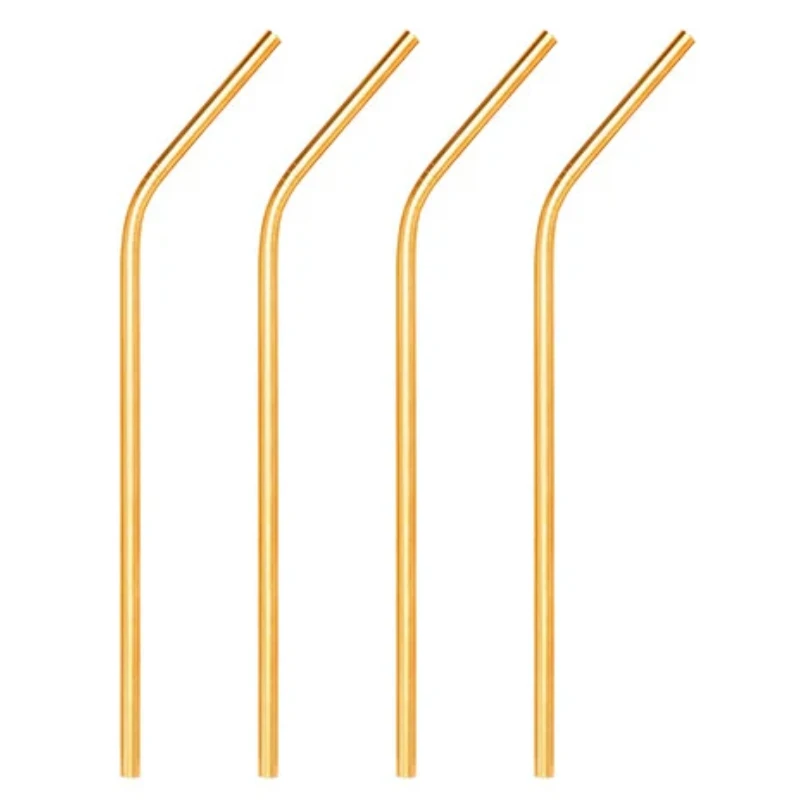 Barprofessional Metall-Trinkhalme 6 mm – 4 Stück – Gold RSIEG04 by Barprofessional color Svart