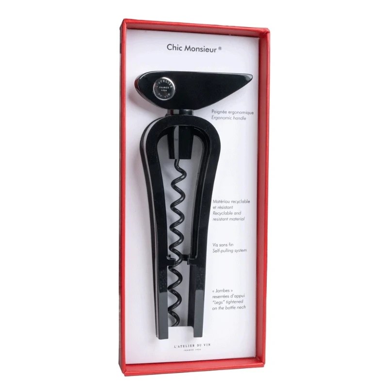 L'Atelier du Vin Chic Monsieur Night Korkenzieher 95706 by L'Atelier du Vin color Svart