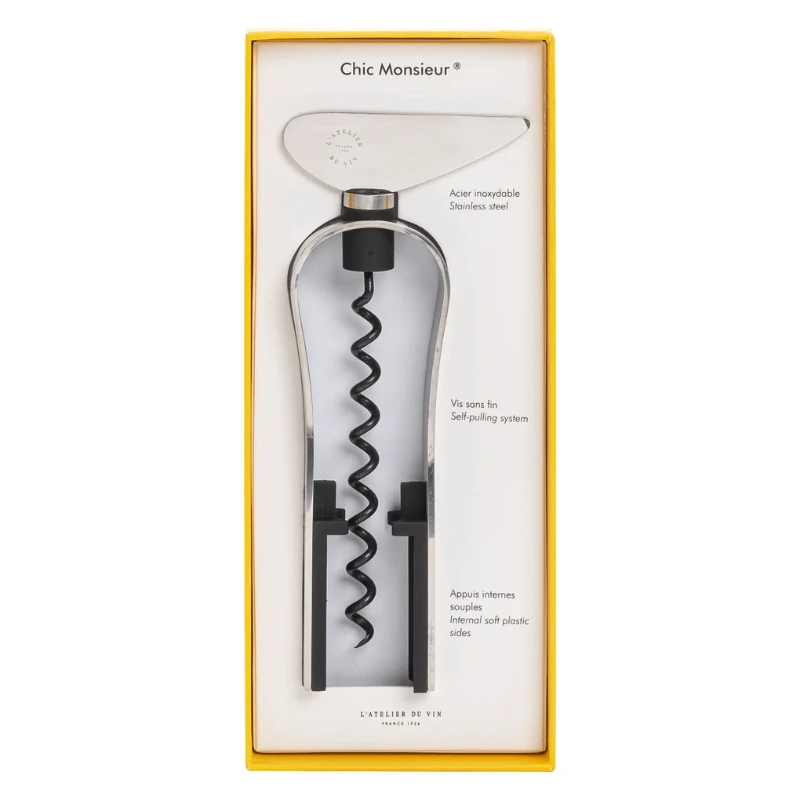 L'Atelier du Vin Chic Monsieur Korkenzieher 95244 by L'Atelier du Vin color Svart